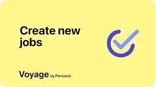 Create new jobs | Personio