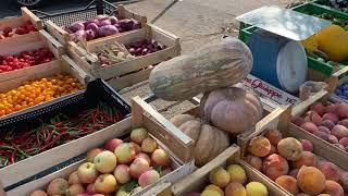 Scalea, Italy -Via Fiume Lao morning stroll through daily fresh produce stands by Villa Giordanelli