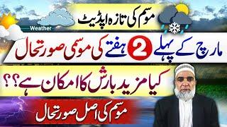 Weather Forecast for 1st Two weeks of March in Pakistan || Crop Reformer