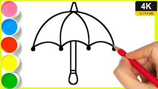 How to draw an umbrella Drawing || Easy to draw a umbrella Drawing || Step by step umbrella Drawing.