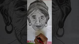 Old Lady Sketch | Manmi Dadhich| #shorts #sketch #art #ytindia #yt