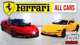 All Ferrari Cars in GTA 5 Online | vs Real-Life Cars