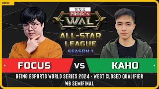 WC3 - [ORC] FoCuS vs Kaho [NE] - WB Semifinal - Warcraft 3 All-Star League - S1 - M4