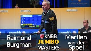 3-Cushion KNBB Jumbo Masters 2021 - Last 8 Raimond Burgman vs Martien van der Spoel
