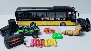 Remote control City Tour Bus vs Mini Racing Car vs  Bugs |Unboxing & Testing