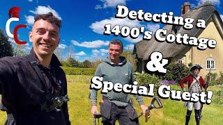 Detecting A Medieval Thatched Cottage With A Special Guest | Metal Detecting | Minelab Manticore