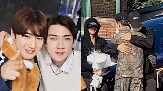 WHY THE RUSH!SUHO Picks Up SEHUN EXO At Military Base After This Unexpected Incident Happened To Him