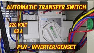 Cara pasang ATS otomatis PLN Inverter automatic transfer switch