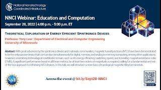 "Theoretical Exploration of Energy Efficient Spintronics Devices" (Tony Low)