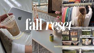 FALL RESET: cleaning, getting cozy for fall, organizing + decluttering! 