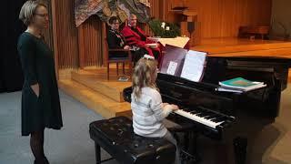 Tehya+Gavin Playing Piano at Church (December Family Holiday Service)