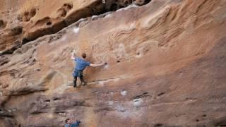 Bouldering on a rope