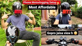 My Most Affordable Phone Motovlogging Setup | How to mount Mobile on Helmet | How to Start Motovlog