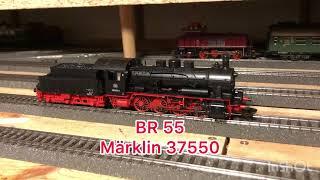 Märklin Güterzugloks BR 41, 44, 50 und 55, Zugzusammenstellungen und Vorbeifahrten