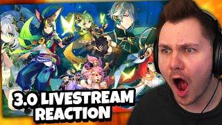 3.0 LIVESTREAM REACTION (SUMERU HYPE!!) | Genshin Impact