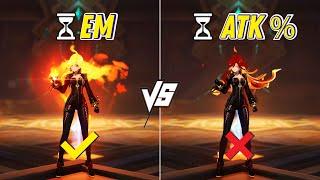 ATK% VS EM Sands | Best C0 Mauvika Build? - Genshin Impact