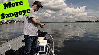 Buckeye Lake Saugeye Trolling  -  Another Limit!