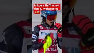 Mikaela Shiffrin stellt die Marke von Ingemar Stenmark ein !!! #shorts #history