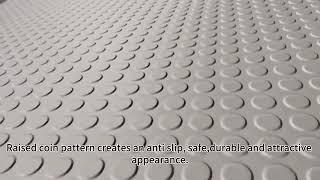 Studded Rubber Flooring Matting Slip-Resistant And Waterproof