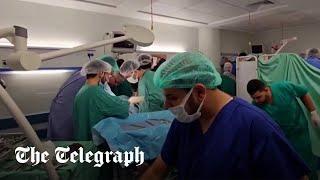 Gaza: Doctors perform surgeries in corridors of hospital