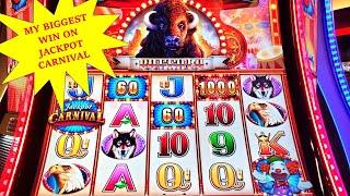 BIG MULTIPLIER= BIG WIN ON JACKPOT CARNIVAL SLOT | Las Vegas Slots #casino #slots  #gambling