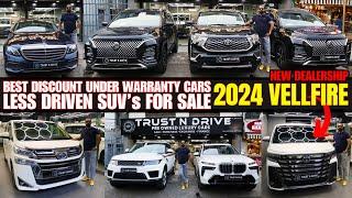 Under Warranty luxury cars at Discount | Vellfire, Hycross, Sport, X3, X7 Msport, E200, Hector, THAR