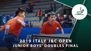 Gao Yang/Zeng Beixun vs Huang Youzheng/Xiang Peng | 2019 ITTF Italy J&C Open Highlights  (JBD Final)