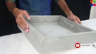 How to make Thermocol Cement Pot at home  | DIY amazing Cement Water Fountain Pot |  Hacks Square