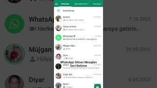 WhatsApp Silinen Mesajları Geri Getirme #whatsapp #silinenmesajlar #MuratBeman