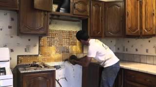 How To Install Granite Countertops On A Budget - Part 1 Removing The Old Tile