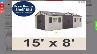 Lifetime 60079 8x15 Dual Entry Storage Shed Buying Tips from Competitive Edge Products