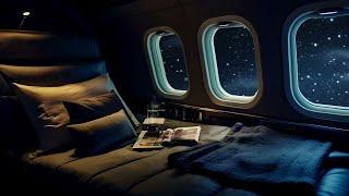 Night Airplane White Noise Ambience | Fall asleep fast | Stress Relief | Relaxing Jet Engine Sound