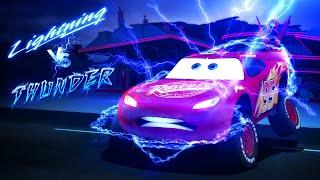 Cars  Mad McQueen Vs Chick Hicks  Lightning Vs Thunder