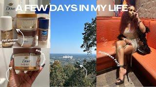 VLOG|Fall shower routine, Hiking, Unexpected Plans, Last minute costume & more.