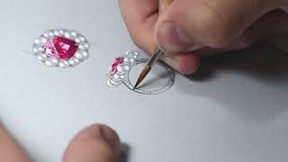 How to Design Jewellery the Traditional Way! Using Gouache.