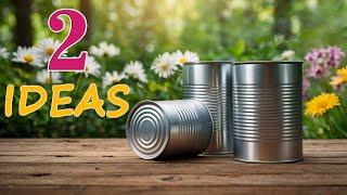 Don’t throw away cans until you watch this video2 brilliant ideas simple and beautiful️