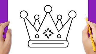 How to draw a crown easy