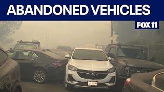 Palisades fire: Dozens of drivers abandon their cars