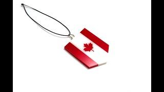 Car mirror pendant with flag of Canada