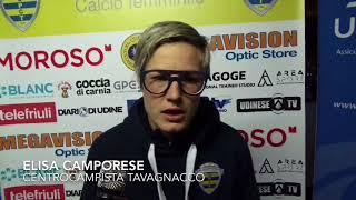 Elisa Camporese post Tavagnacco-Sassuolo 1-0