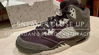 SNEAKER CLOSE UP - Air Jordan 5 Retro “Anthracite” ⬛️️⬛️