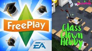 The Sims FreePlay CLASS CLOWN HOBBY WALKTHROUGH! Downtown High Update!