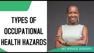 TYPES OF OCCUPATIONAL HEALTH HAZARDS |PHYSICAL |PSYCHOSOCIAL |MECHANICAL |CHEMICAL |BIOLOGICAL