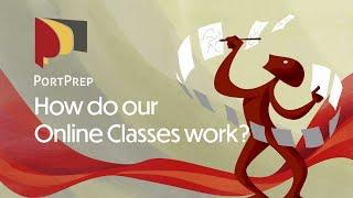 How do PortPrep's Online Art Portfolio Classes work?