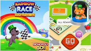 Monopoly Go: 1000x High Rolls - Rainbow Race Tournament - New Token Gameplay #monopolygo