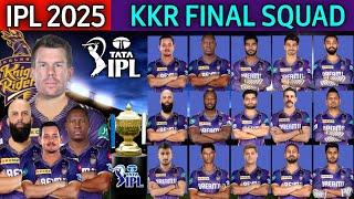 IPL 2025 | Kolkata Knight Riders Full Squad | KKR Team Final Players List 2025 | KKR Team 2025