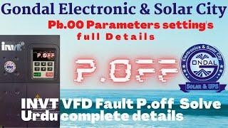 How to solve P.off fault INVT VFD CHF100A/GD100 complete detail