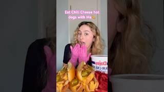 Chili Cheese Mukbang  #asmr #asmrsounds #mukbang #mukbanging #messy #youtubevideo