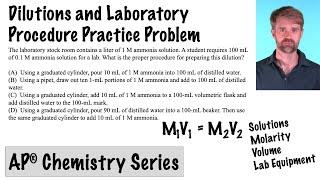 Dilutions and Lab Procedure (AP Chemistry)