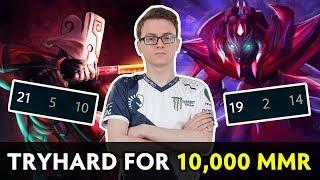 Miracle full tryhard mode for 10,000 MMR — building win streak